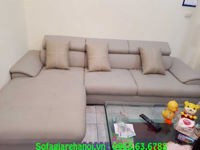 Hình ảnh mẫu ghế sofa da góc chữ L đẹp hiện đại và sang trọng