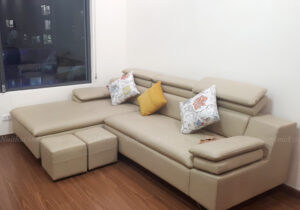 Hình ảnh Giới thiệu mẫu sofa da chữ L đẹp hiện đại trong phòng khách