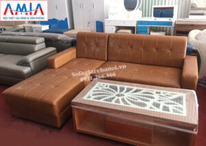 Hình ảnh Ghế sofa da đẹp chữ L thiết kế hiện đại và sang trọng