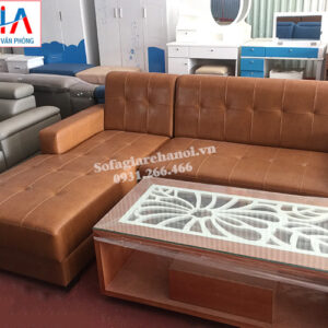 Hình ảnh Ghế sofa da đẹp chữ L thiết kế hiện đại và sang trọng