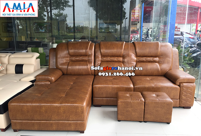 Hình ảnh Mẫu sofa da đẹp giá rẻ kê phòng khách hiện đại