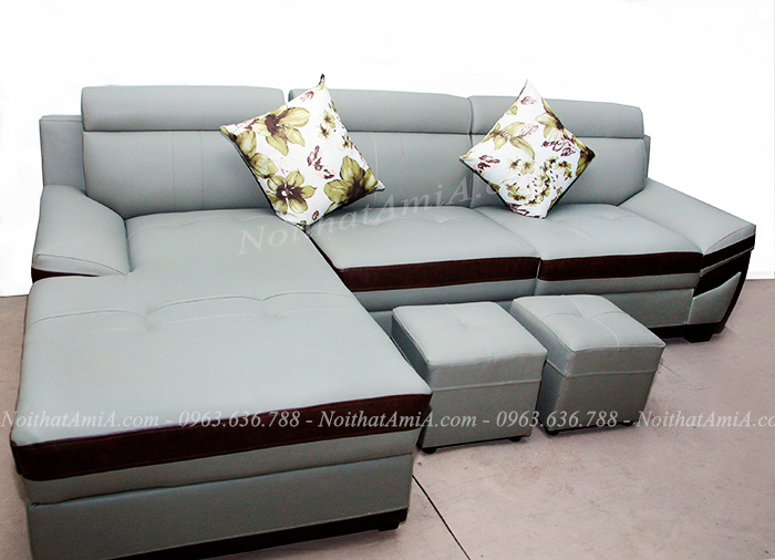 Hình ảnh Bộ ghế sofa da đẹp hiện đại tại Tổng kho Nội thất AmiA với nhiều màu sắc cho bạn lựa chọn