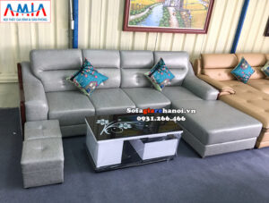 Hình ảnh Ghế sofa da đẹp kích thước lớn với chất liệu da hiện đại kê phòng khách lớn cao cấp