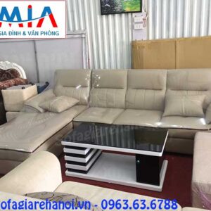 Hình ảnh mẫu ghế sofa da góc chữ L AmiA SFD141 vừa đẹp vừa hiện đại