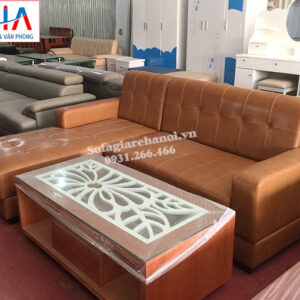 Hình ảnh Sofa da góc nhỏ xinh cho phòng khách nhỏ, nhà nhỏ, chung cư nhỏ