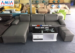 Hình ảnh Sofa da góc phòng khách giá rẻ tại Hà Nội khu vực Hà Đông