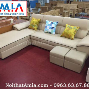 Hình ảnh cho mẫu ghế sofa da phòng khách sang trọng, hiện đại và trẻ trung