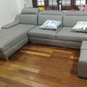 Hình ảnh Ghế sofa da phòng khách đẹp hiện đại, xinh xắn cho phòng khách gia đình Việt