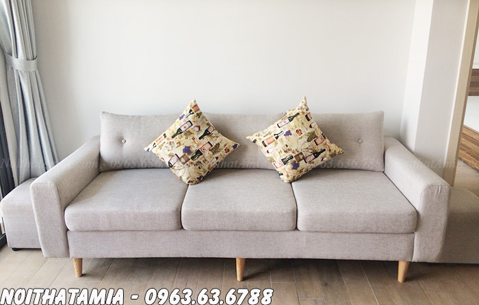 Hình ảnh Sofa đẹp cho phòng khách sạn thiết kế dạng văng 3 chỗ