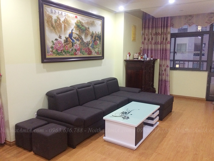 Hình ảnh Ghế sofa đẹp nỉ chữ L thật hiện đại và sang trọng