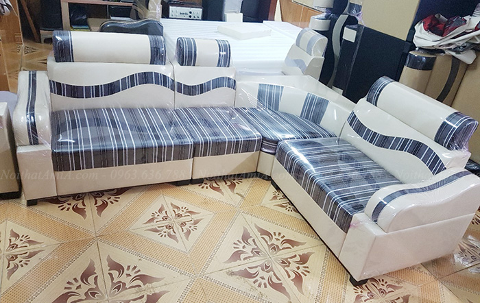 Hình ảnh Mẫu sofa đẹp rẻ hà nội với chất liệu da pha nỉ