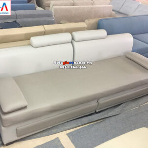 Hình ảnh Ghế sofa giá rẻ phòng khách chung cư kết hợp đôn lớn hiện đại