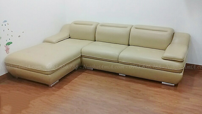 Hình ảnh Sofa góc da chữ L đep hiện đại cho căn phòng đẹp