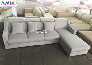 Hình ảnh Sofa góc nỉ giá rẻ đẹp hiện đại cho phòng khách đẹp