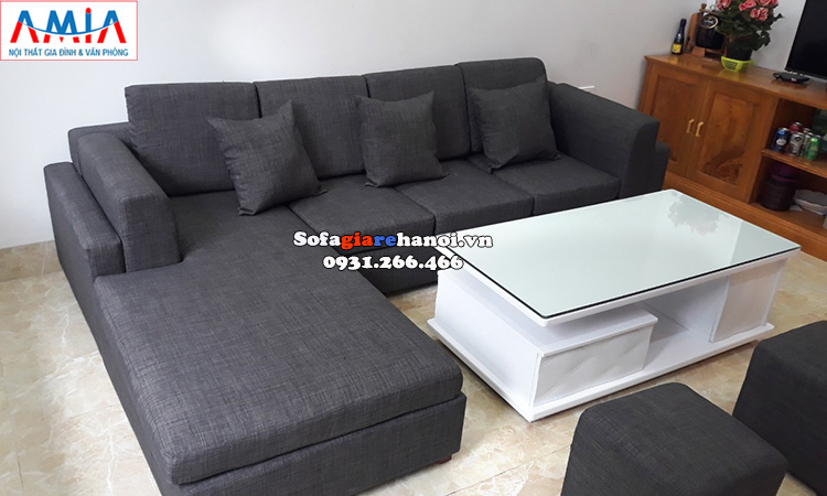 Hình ảnh Sofa góc nỉ giá rẻ cho phòng khách đẹp