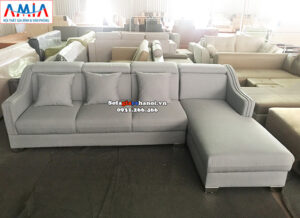 Hình ảnh Ghế sofa góc vải nỉ đẹp hiện đại tại Tổng kho nội thất AmiA