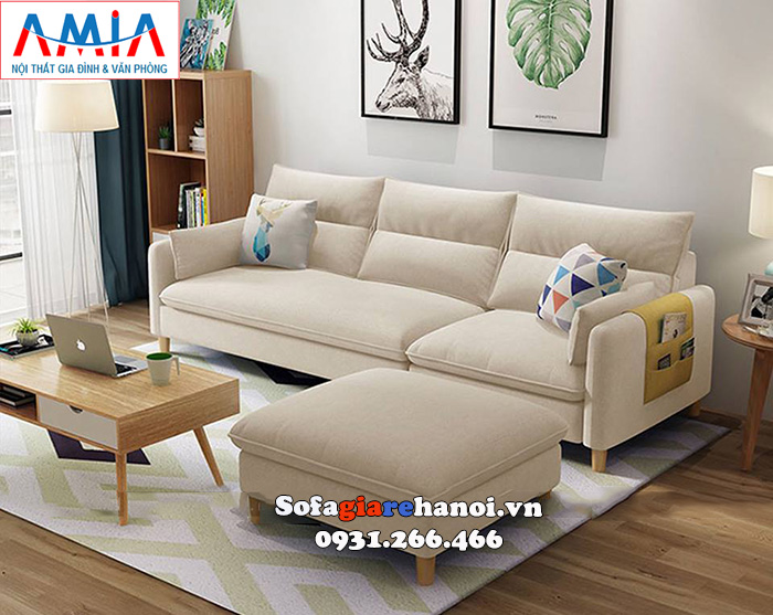 Hình ảnh Sofa màu kem hiện đại và tươi trẻ cho căn phòng khách gia đình