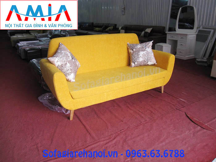 Hình ảnh ghế sofa nhỏ, sofa mini dạng văng đẹp hiện đại vơi chất liệu nỉ