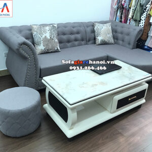 Hình ảnh sofa nỉ cho phòng khách nhỏ hiện đại nhà phố, nhà chung cư, cửa hàng quần áo