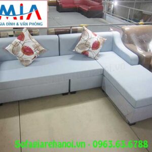 Hình ảnh mẫu ghế sofa nỉ góc chữ L AmiA SFN134 đẹp hiện đại cho không gian căn phòng khách đẹp gia đình