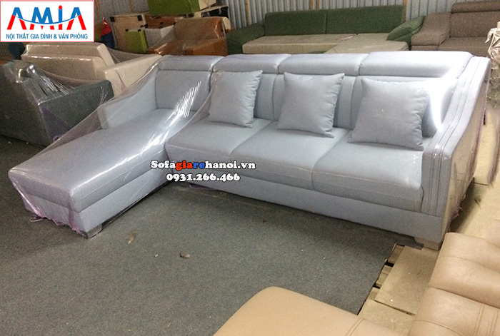 Hình ảnh Ghế sofa nỉ chữ L đẹp giá rẻ kê phòng khách đẹp gia đình