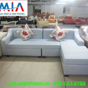 Hình ảnh bộ sofa nỉ góc chữ L đẹp, sang trọng và trẻ trung