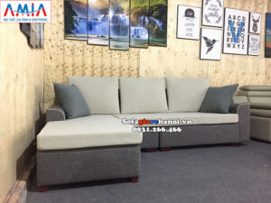 Hình ảnh Ghế sofa nỉ nhỏ cho phòng khách chung cư thiết kế hiện đại với kích thước nhỏ xinh xắn