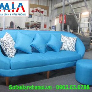 Hình ảnh ghế sofa văng 1m8 đẹp hiện đại và sang trọng cùng gam màu xanh nổi bật