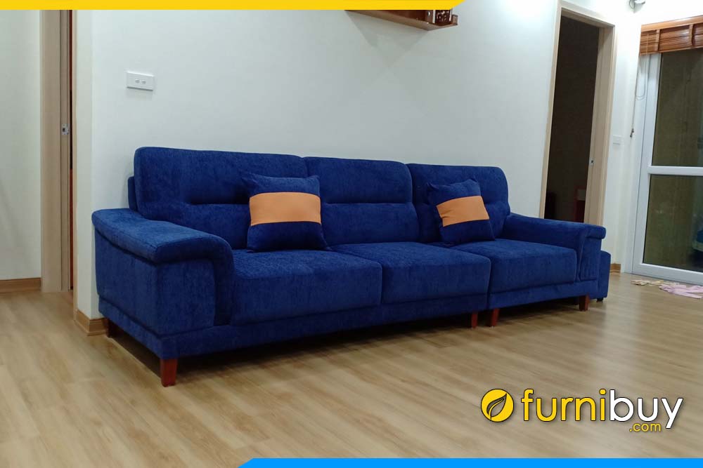 Ghế sofa văng nỉ màu xanh dương đẹp