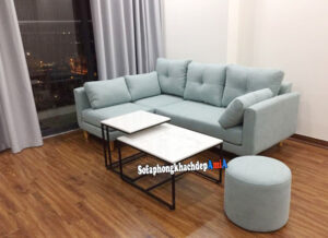 Hình ảnh Sofa vải nỉ đẹp kê phòng khách nhỏ xinh xắn