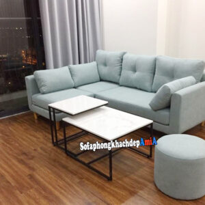 Hình ảnh Sofa vải nỉ đẹp kê phòng khách nhỏ xinh xắn