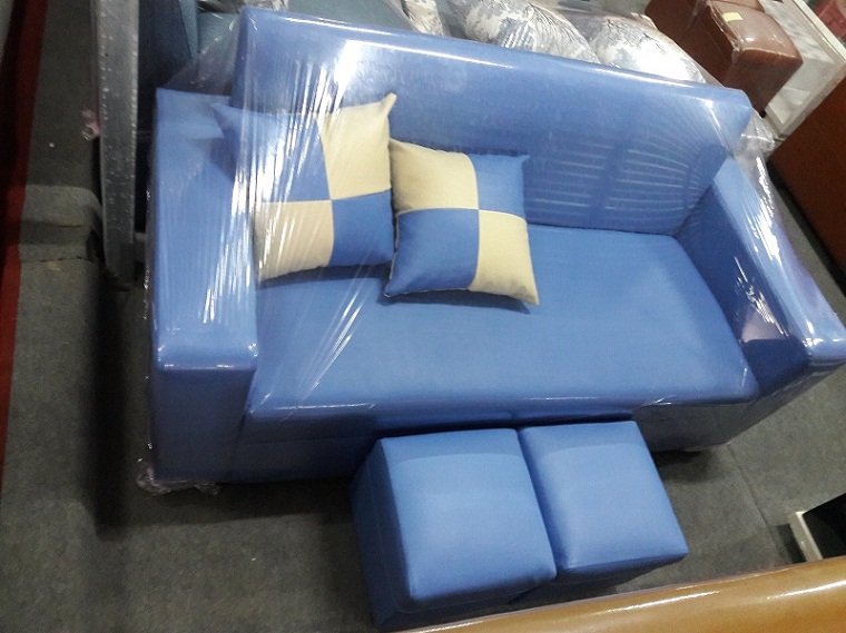 Sofa văng cỡ nhỏ mầu xanh dương