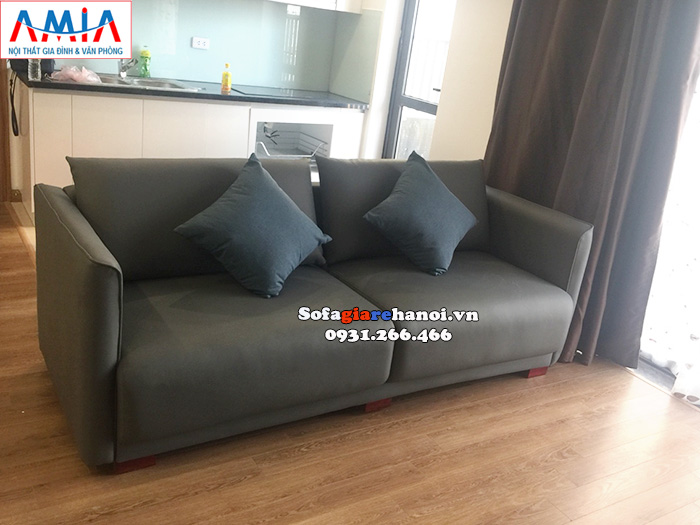 Hình ảnh Ghế sofa văng da giá rẻ Hà Nội thiết kế 2 chỗ hiện đại cho phòng khách chung cư