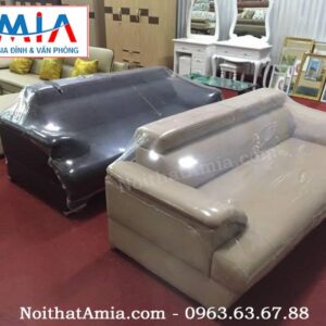 Hình ảnh cho mẫu sofa văng da màu trắng đẹp hiện đại với chất liệu da nhập khẩu cao cấp