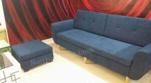 Hình ảnh cho mẫu ghế sofa văng nỉ với thiết kế rút khuy hiện đại và tinh tế