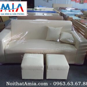 Hình ảnh cho mẫu sofa văng da màu trắng đẹp hiện đại tại Nội thất AmiA