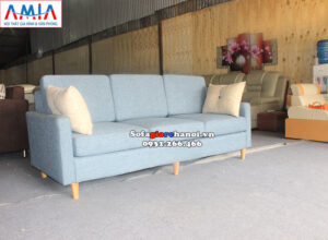 Hình ảnh Sofa văng nỉ dài cho phòng khách chung cư hiện đại