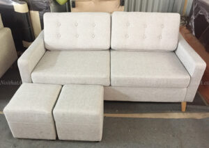 Hình ảnh Sofa văng nỉ rút khuy phần tựa lưng