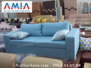 Hình ảnh cho mẫu sản phẩm sofa văng vải nỉ màu xanh da trời AmiA SFV055