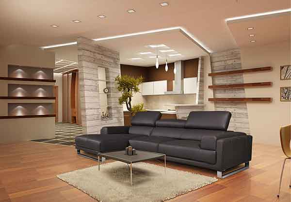 Hình ảnh cho mẫu sofa giá rẻ màu đen thật hiện đại và sang trọng cho không gian căn phòng đẹp